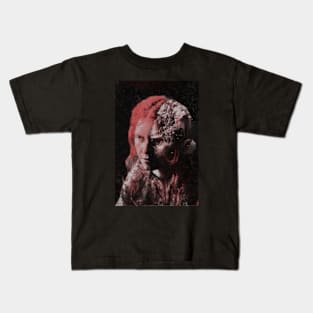 Beautiful woman with strange half of face. Beautiful and dark. Kids T-Shirt